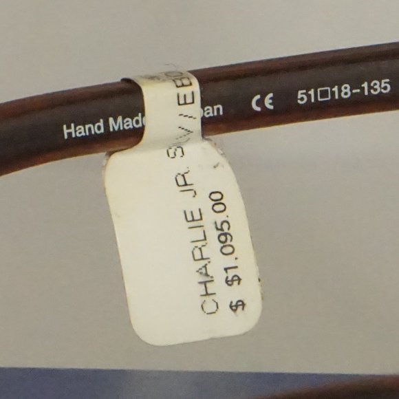 New MORGENTHAL FREDERICS Charlie natural Wood  titanium Eyeglasses   $1300 - Picture 5 of 11